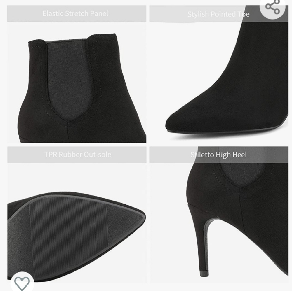 Pointed Toe Stiletto high heel Anlke Boots - Picture 3 of 7